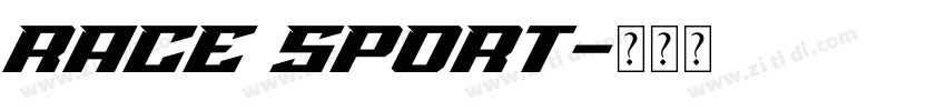 race sport字体转换